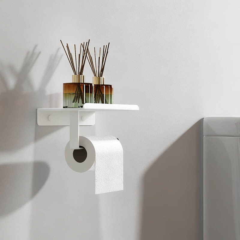 White Color Paper Towel Holder Wall Mount