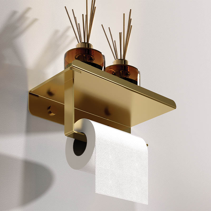 Golden Color Paper Towel Holder For Bathroom