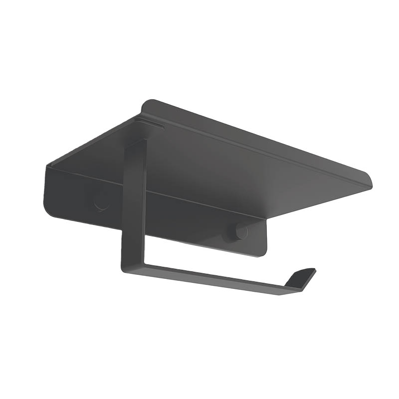 Matte Black Color Paper Towel Holder Wall Mount With Screws Matte Black