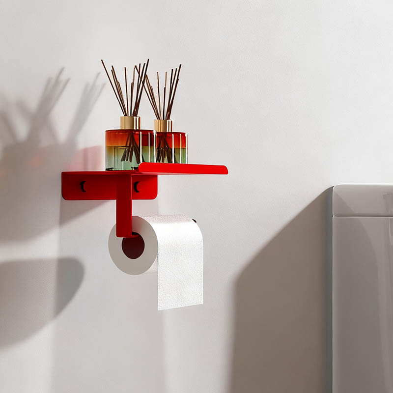 Toilet Paper Holder Wall Mount Red Color