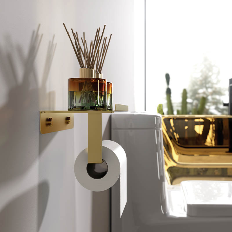 Golden Color Paper Towel Holder For Bathroom