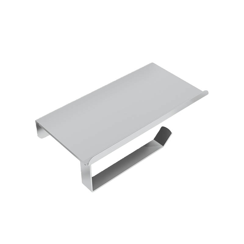 Chrome Color Toilet Tissue Holder With Shelf For Bathroom Kichen