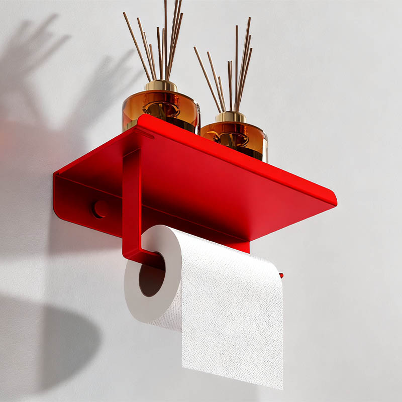 Toilet Paper Holder Wall Mount Red Color