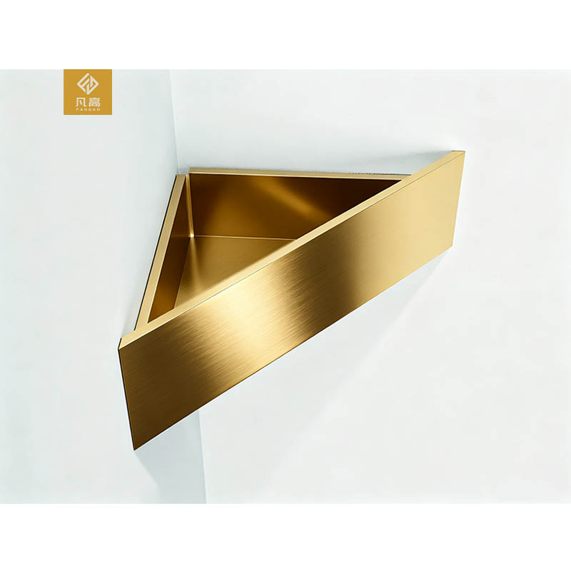 Aluminum Alloy Bath & Shower Corner Starge Shelf Golden Color