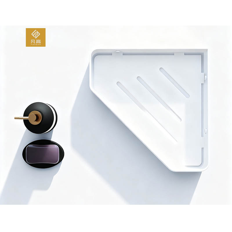 Alumium Alloy Kichen & Bath Corner Shower Shelf  White Color