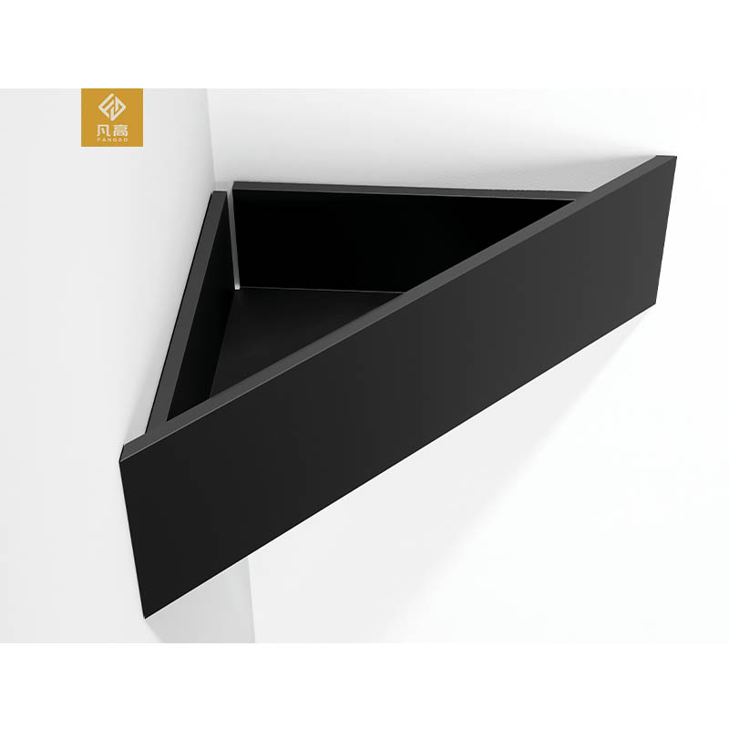 Small Bath & Shower Corner Shelf Wall Matte Black