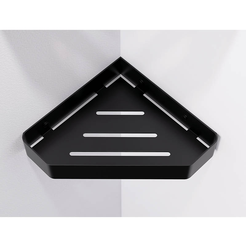 Corner Shower Shelf, Corner Shower Caddy, SUS304 Stainless Steel Shower Organizer Wall Mount Corner Shelf for Bathroom, Dorm and Kitchen, Matte Black