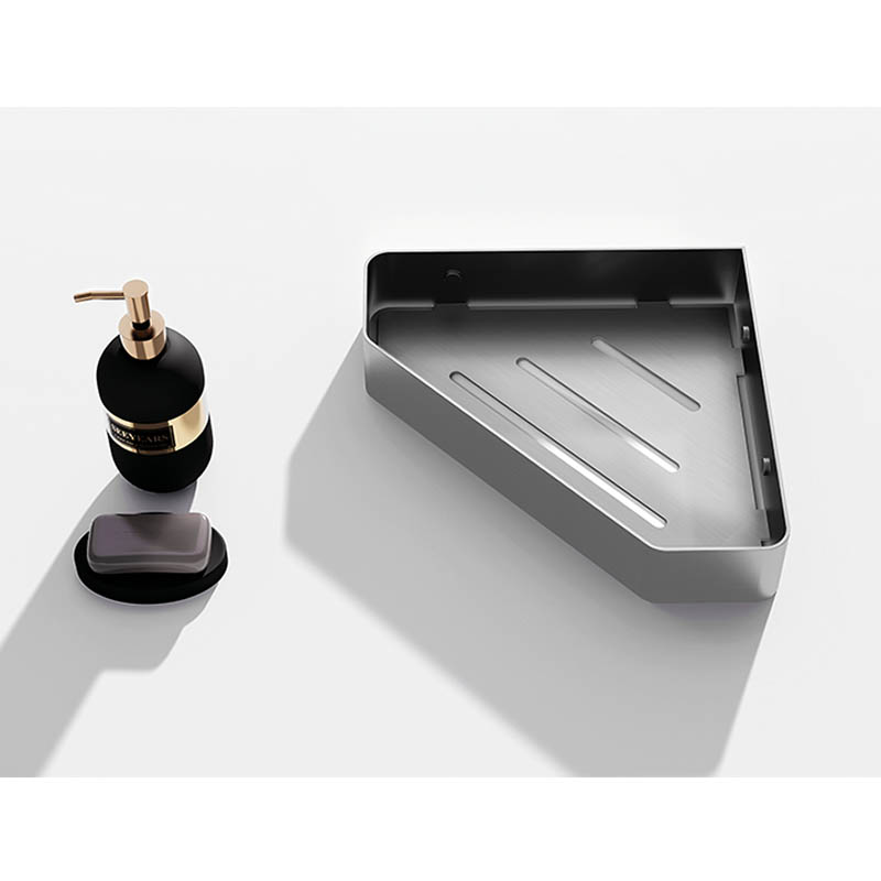 Stailess-Steel Kichen & Shower Corner Commodity Shelf Gun Grey