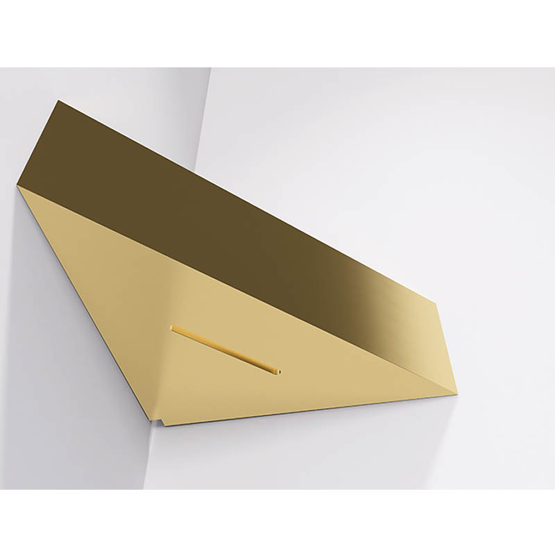 Aluminum Alloy Bath & Shower Corner Starge Shelf Golden Color