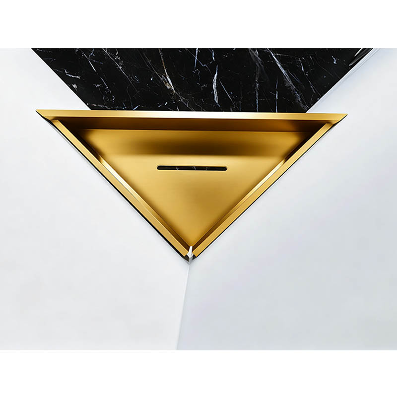 Aluminum Alloy Bath & Shower Corner Starge Shelf Golden Color