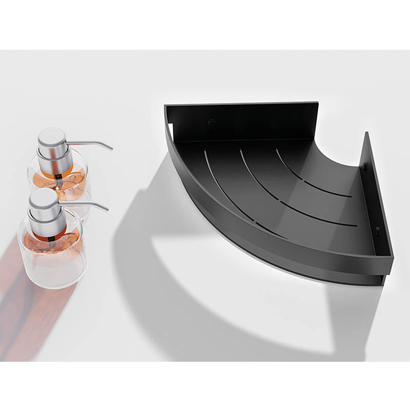 Stainless Steel Chrome Bathroom Shelves Toilet Storage Holder Kitchen Wall Shelf Shower Storage Rack Black Bathroom Accessories