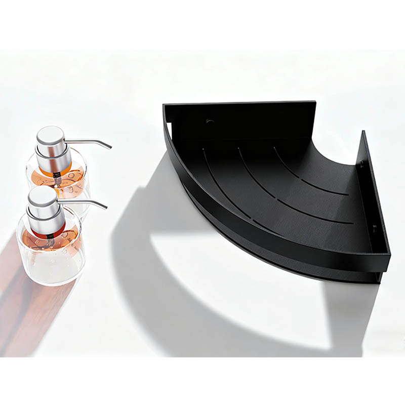 Stainless Steel Chrome Bathroom Shelves Toilet Storage Holder Kitchen Wall Shelf Shower Storage Rack Black Bathroom Accessories