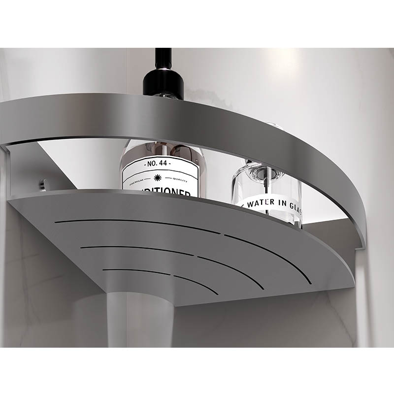Bathroom Corner Shelf Sus 304 Stainless Steel Wall Mounted Shower Gun Grey Color