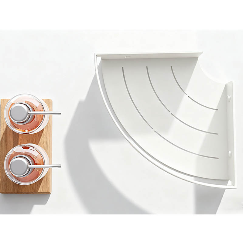 Aluminum Alloy Kichen & Shower Corner Caddy White Color