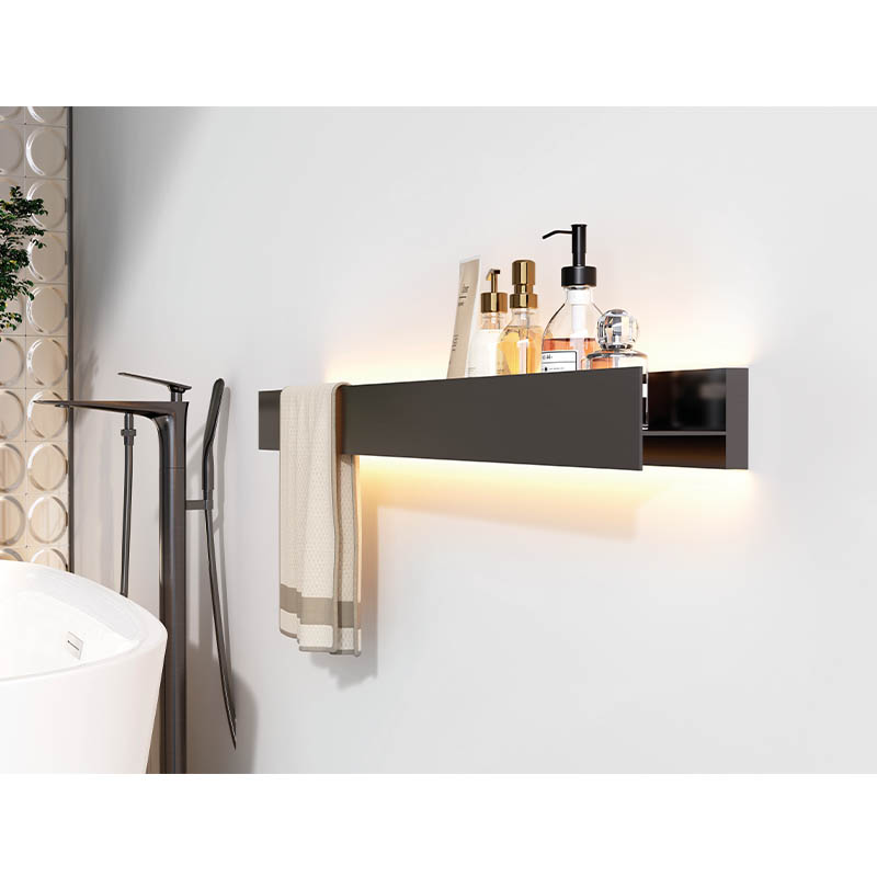 Wall mounted Organization Storage Shelf with Towel Rack for Bath & Kitchen