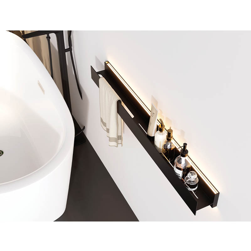 Wall mounted Organization Storage Shelf with Towel Rack for Bath & Kitchen