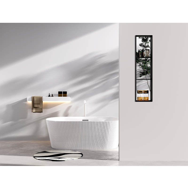 With LED Light Wall mounted Organization Storage Shelf with Towel Rack for Bath & Kitchen