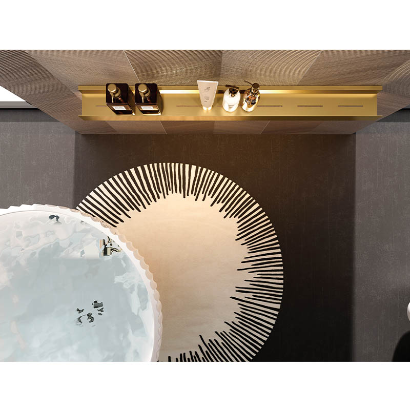 With LED Light Wall mounted Organization Storage Shelf for Bath & Kitchen