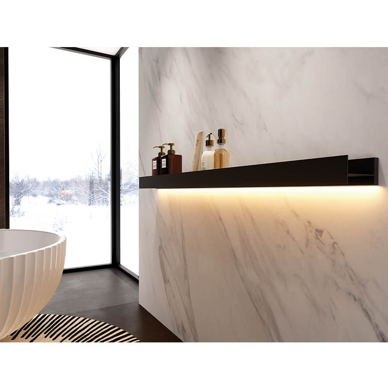 With LED Light Wall mounted Organization Storage Shelf for Bath & Kitchen