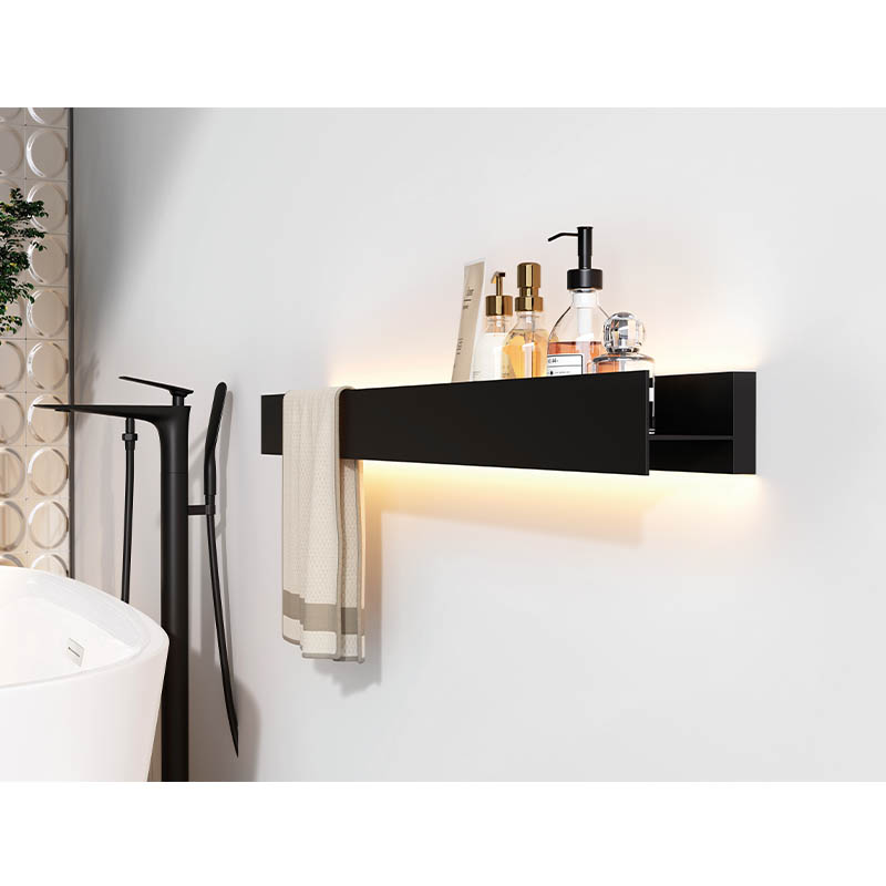 Wall mounted Organization Storage Shelf with Towel Rack for Bath & Kitchen