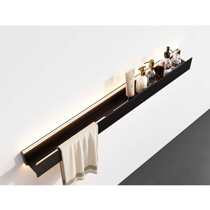 Wall mounted Organization Storage Shelf with Towel Rack for Bath & Kitchen