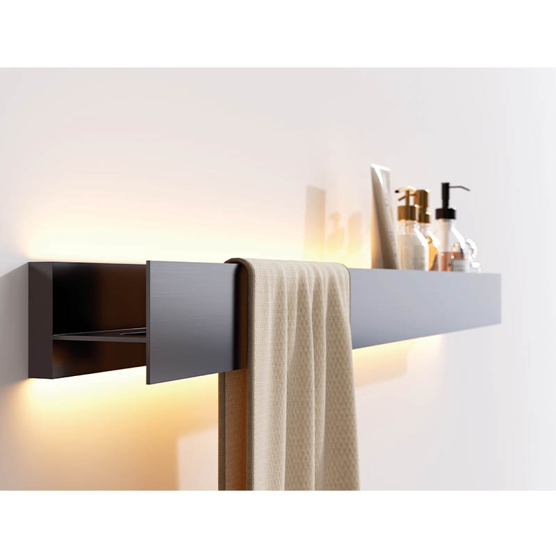 Wall mounted Organization Storage Shelf with Towel Rack for Bath & Kitchen