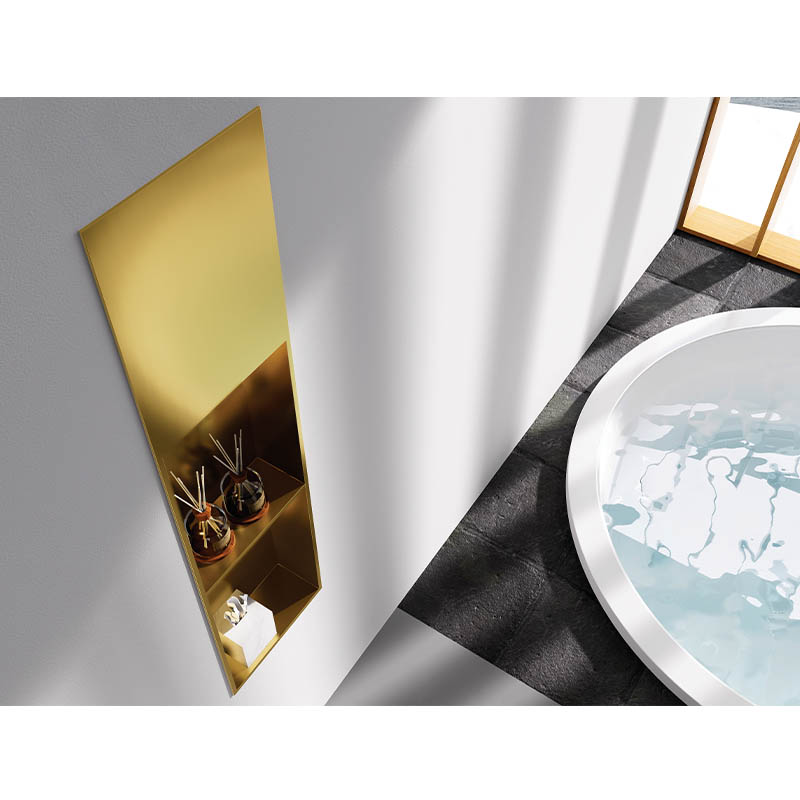 Freedom space double stainless steel recessed shower niche with doulbe vertical shelves