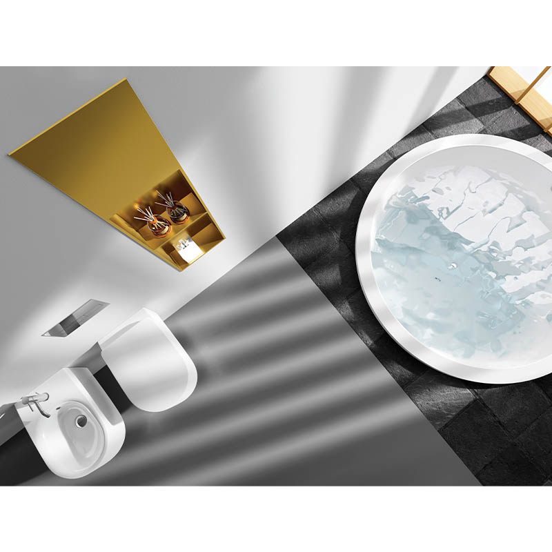 Freedom space double stainless steel recessed shower niche with doulbe vertical shelves