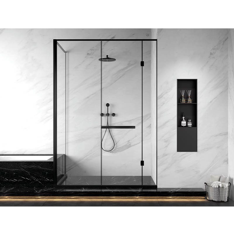 Stainless Steel Recessed Shower Niche with Vertical Double Shelf