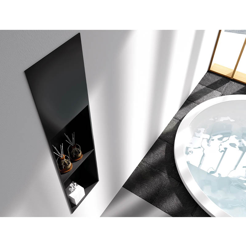 Freedom space double stainless steel recessed shower niche with doulbe vertical shelves